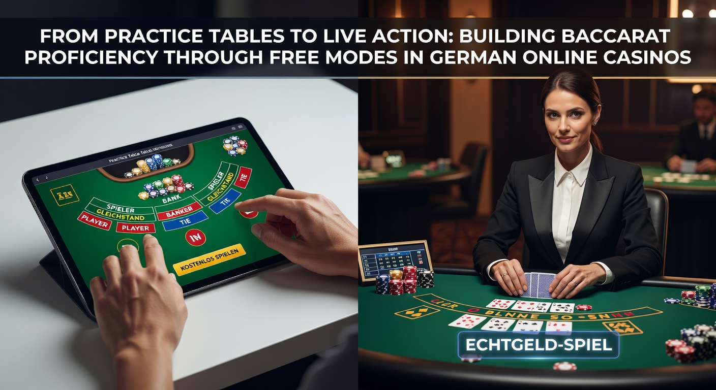 Übungstische für Baccarat in deutschen Online-Casinos zeigen freie Modi mit digitalen Karten und Chips