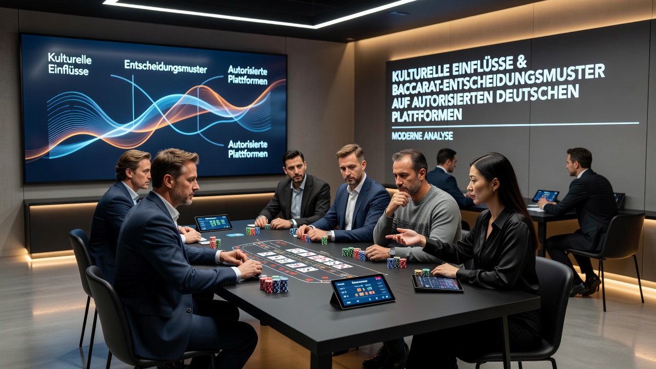 Baccarat-Spieler an einem Live-Tisch auf einer deutschen Plattform mit kulturell vielfältigen Teilnehmern