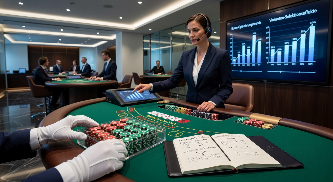 Live-Baccarat-Tisch in einem deutschen Online-Casino mit Fokus auf Variantenauswahl und Bonusstrukturen